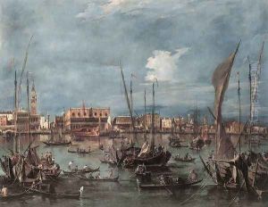 The Molo and the Riva degli Schiavoni from the Bacino di San Marco 1760-65