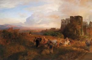 Atmosfera Serale Nella Campagna Romana