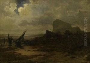 Abendstimmung An Der Kuste by Oswald Achenbach