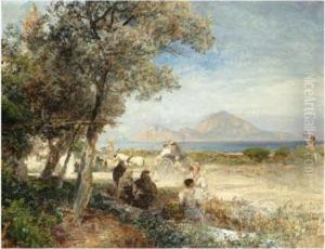 Blick Auf Den Golf Von Neapel (view Of The Bay Of Naples) by Oswald Achenbach