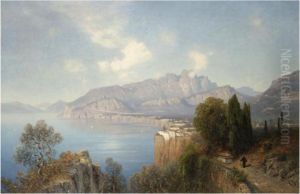 Sorrento (view Of Sorrento) by Oswald Achenbach
