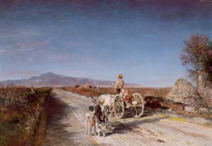 Paesaggio Di Campagna Con Via Appia by Oswald Achenbach