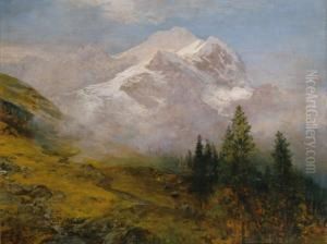 Blick Auf Das Jungfraumassiv. by Oswald Achenbach
