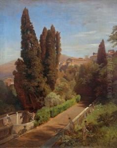 Italienische Landschaft by Oswald Achenbach