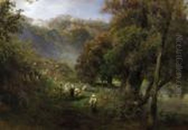 Colli Albani. Summer Landscape On The Banks Of The Alban Lake. - view 1