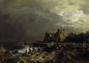 Overleaf Side: by Oswald Achenbach