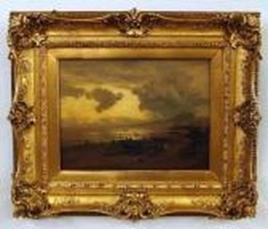 Beachside Seascape With Boaters