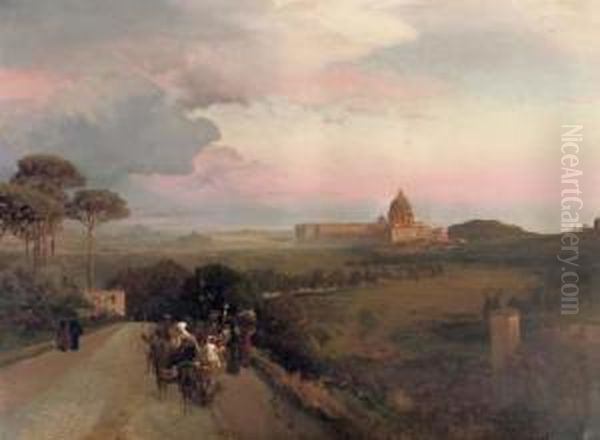 Pilgrims On The Via Cassia, Rome - view 1