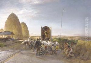 Messe In Der Romischen Campagna: In The Italian Countryside by Oswald Achenbach