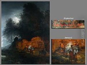 Nachtliches Lager by Oswald Achenbach