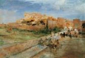 Blick Uber Die Via Appia Nuova Auf Den Lateran