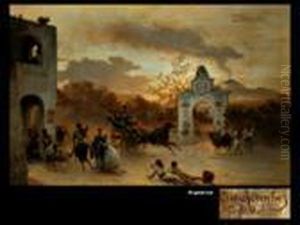 Vicino Napoli by Oswald Achenbach
