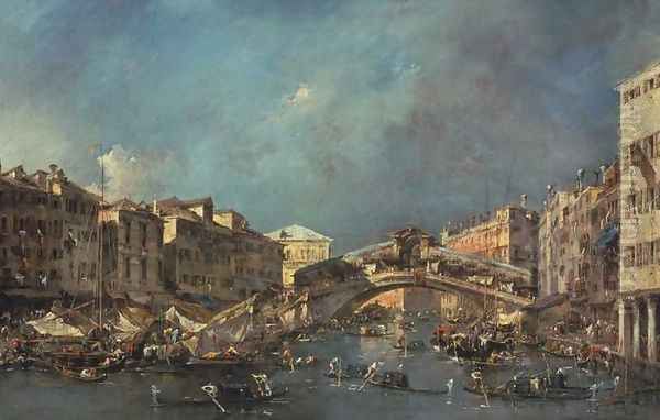 The Rialto Bridge with the Riva del Vin - view 1