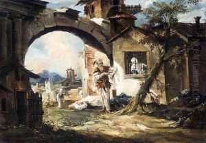 The Amorous Turk by Francesco Guardi