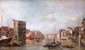 The Grand Canal in Venice with the Palazzo Bembo