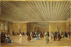 The Ridotto possibly ca 1765 by Francesco Guardi