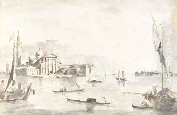 San Giorgio Maggiore, Venice, seen from the Bacino - view 1