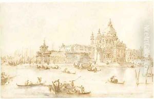 The Church of Santa Maria della Salute and the Dogana from the Grand Canal, Venice by Francesco Guardi