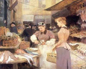 A Plate of Oysters by Victor-Gabriel Gilbert