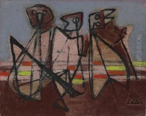 Three Figures by Jankel Adler