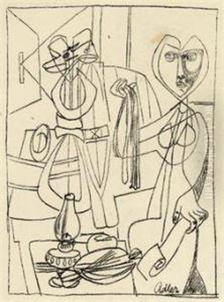 Two Figures In An Interior - view 1