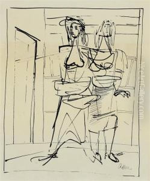 Two Figures In An Interior - view 1