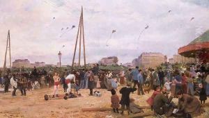 The Fairgrounds at Porte de Clignancourt, Paris by Victor-Gabriel Gilbert