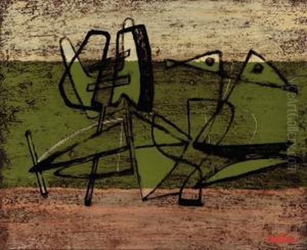 Abstract Composition, Green - view 1