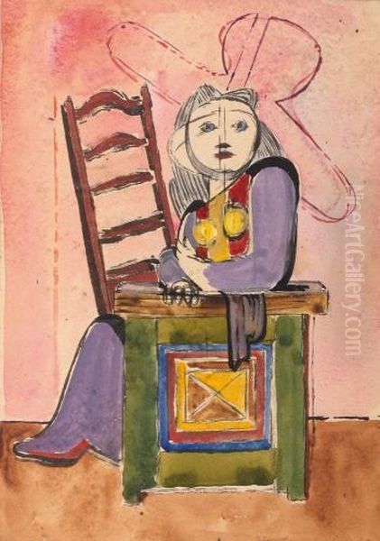 Sitting Woman - view 1