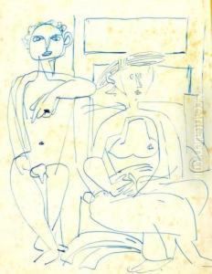 Nude Couple by Jankel Adler