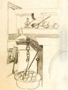 Still Life And A Bowl Of Potatoes by Jankel Adler