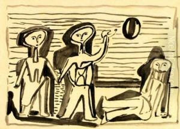 Bathers At The Beach - view 1