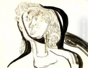 Portrait Of A Woman by Jankel Adler