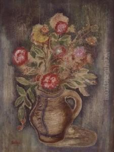 A Vase Of Flowers by Jankel Adler