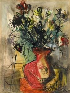 Vase Of Flowers by Jankel Adler