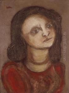 Girl In A Red Dress by Jankel Adler