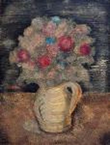 Flowers In A Clay Vase - view 1