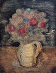 Flowers In A Clay Vase by Jankel Adler