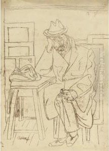 Seated Man by Jankel Adler