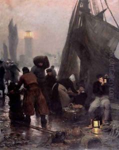 Preparing For Departure, London by Victor-Gabriel Gilbert