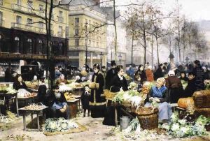 Le Marche aux Legumes (Market with Vegetables) by Victor-Gabriel Gilbert
