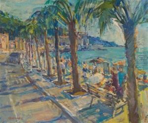 Promenade Du Soleil, Menton by Lucien Adrion