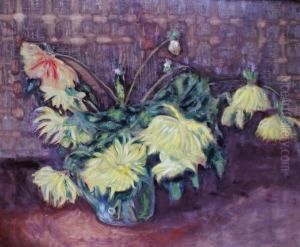 Vase De Dahlias by Lucien Adrion