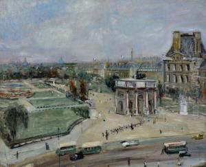 Paris, Le Louvre Et Le Carrousel by Lucien Adrion