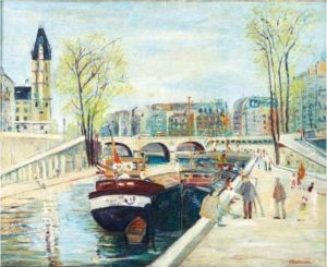 Quai De Seine by Lucien Adrion