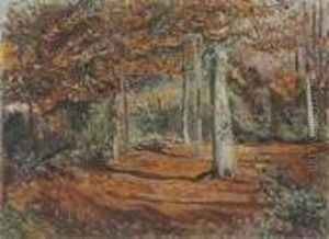 Sous-bois En Automne by Lucien Adrion