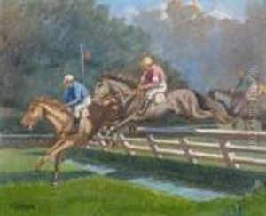 Course De Chevaux by Lucien Adrion
