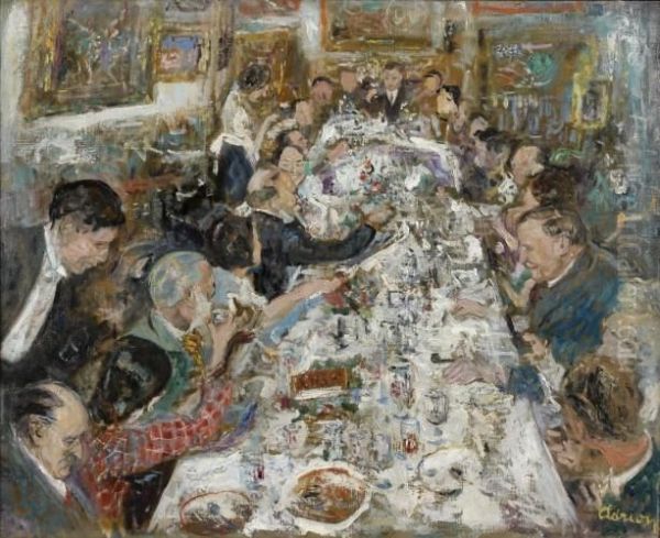 Diner De Peintres Et Leurs Marchands Chez Monsieur Et Madame Paul Petrides - view 1