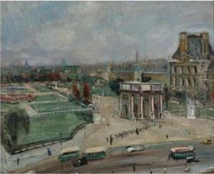 Paris, Le Louvre, Le Carrousel by Lucien Adrion