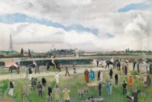Ein Tag Am Pferderennplatz by Lucien Adrion
